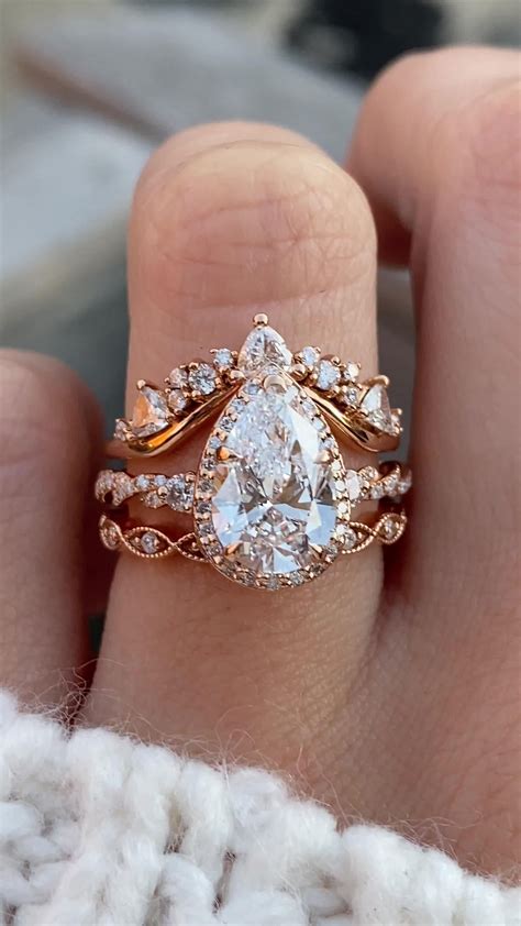 Vintage Inspired Rose Gold Engagement Rings