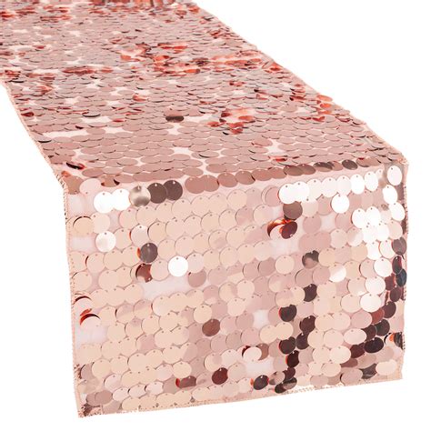 Large Payette Sequin Table Runner - Blush/Rose Gold– CV Linens