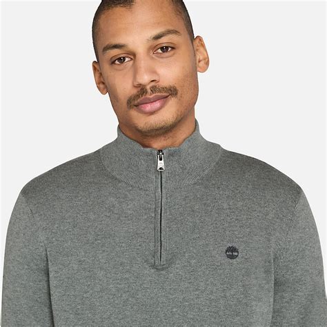 Williams River Quarter-Zip Jumper for Men in Grey