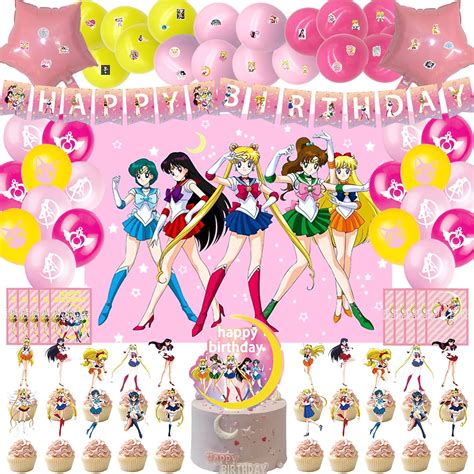 Sailor Moon Party Decorations 125pcs Sailor Moon India | Ubuy