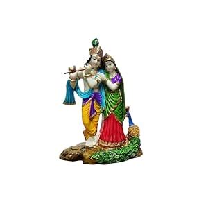 Buy PRATIMA Radha Krishna with Peacock Polyresin Statue|Radha Krishna ...