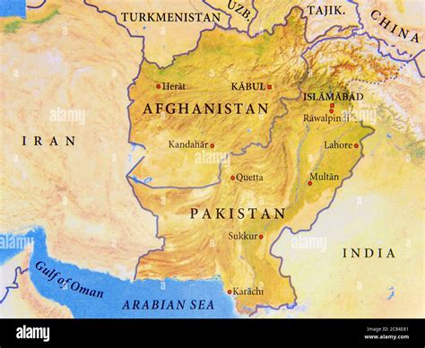 Map of afghanistan and pakistan hi-res stock photography and images - Alamy