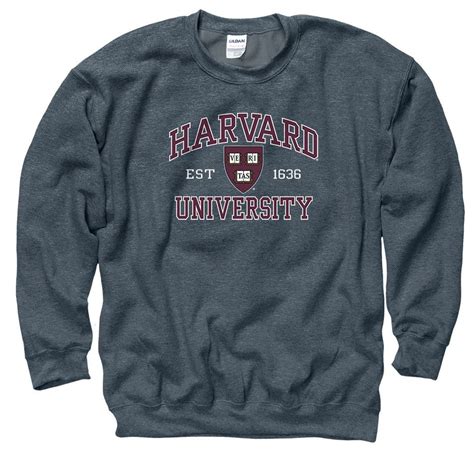 Harvard University Men's Crew-Neck Sweatshirt-Charcoal – Shop College ...
