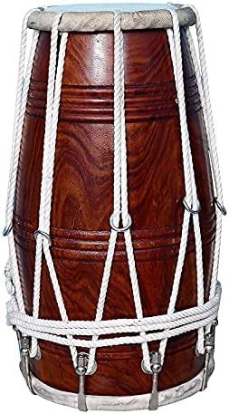 Stock Mania® Special HALF RASSI Dholak Drum Sheesham Wood, Padded BEG ...