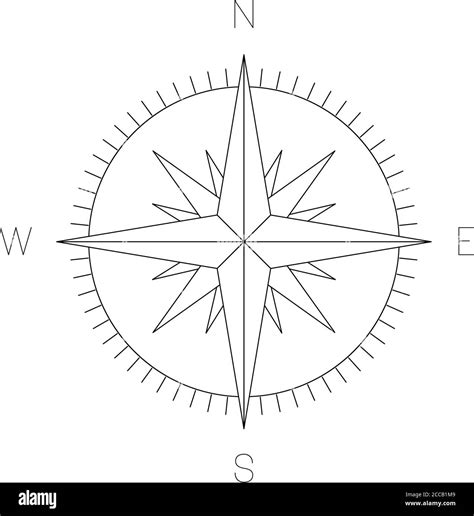 Detailed Compass Rose