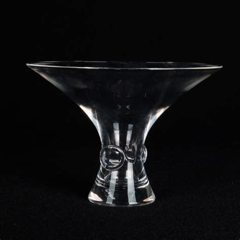 Mid-Century Modern Flared Steuben Glass Works Signed Crystal Flared ...