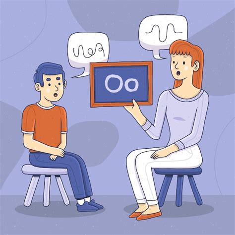 Handgezeichnete Logopädie-Illustration | Kostenlose Vektor