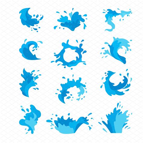 Cartoon Water Splashes