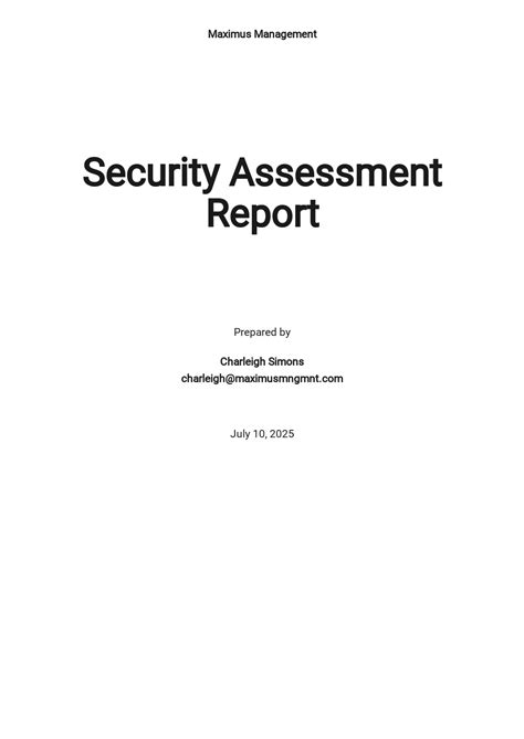 Image result for Security Assessment Report Examples