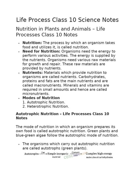 Image result for Class 10 Science Life Process NCERT Tutorial