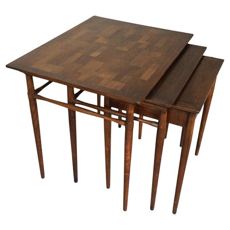 Vintage Mid-Century Modern Wood Nesting Tables, 3 Pieces For Sale at ...