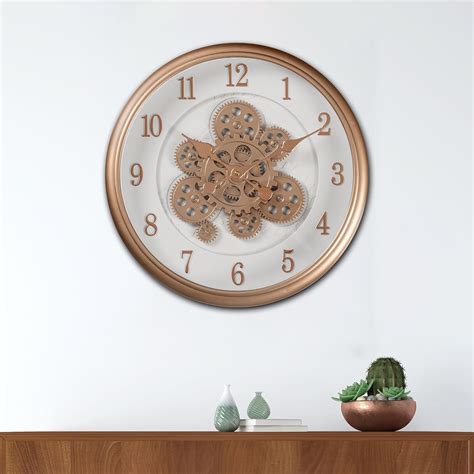 Buy DEKOR CENTRE - Time Sync Designer Wall Clock | with Moving Gear ...