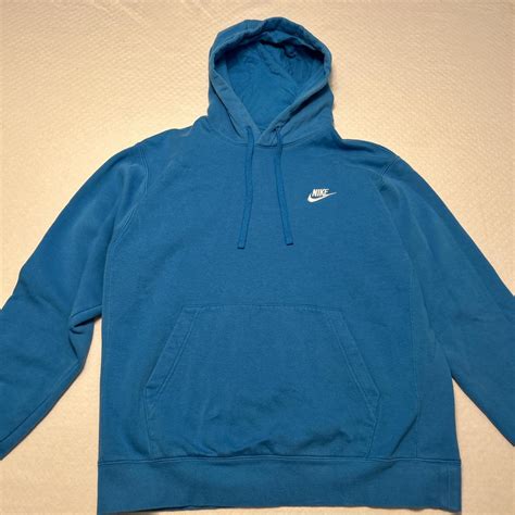 Medium Blue Nike Hoodie - Depop