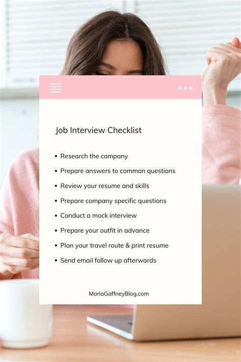 Job Interview Checklist Template 的图像结果