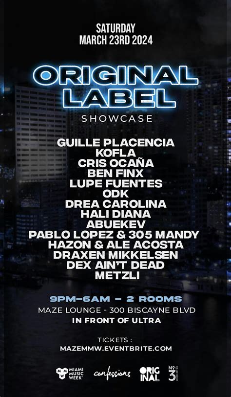 Original Label Showcase MMW Ultra Afterparty, Maze Lounge, Miami, 23 ...