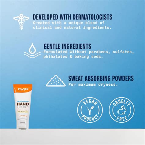 Carpe Antiperspirant Hand Lotion, A dermatologist-recommended, smooth lotion that helps stop ...