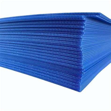 PP Hollow Corrugated Sheets - 4 mm Blue Hollow PP Corrugated Sheets ...