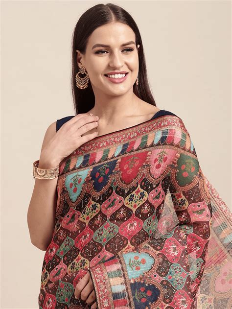 Kalamkari Sarees Online | Digital & Block Print Designs