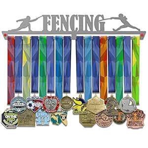 VICTORY HANGERS Fencing Medal Hanger Display - Wall Mounted Award Metal ...