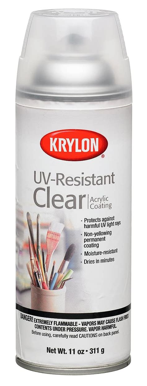 Krylon UV-Resistant Acrylic Coating Aerosol Spray, 11 Oz , Clear ...