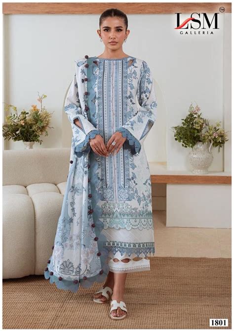 Lsm Parian Dream Vol 18 Lawn Cotton Printed Karachi Dress Material