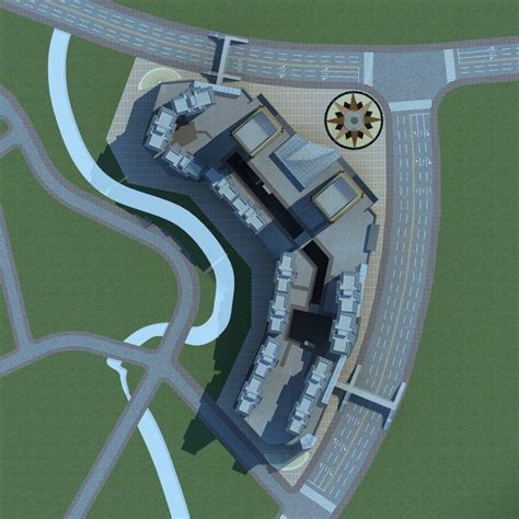 现代商业住宅楼3dmax 模型下载-光辉城市
