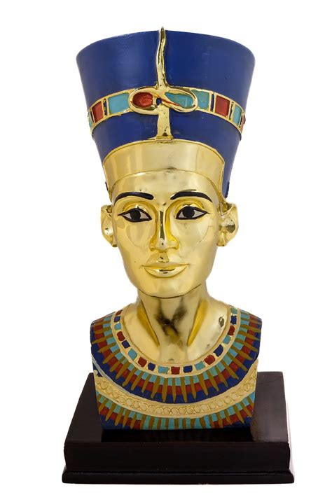 Buy Unique Statue of Egyptian Art Queen Nefertiti Bust Gold Plated Made ...