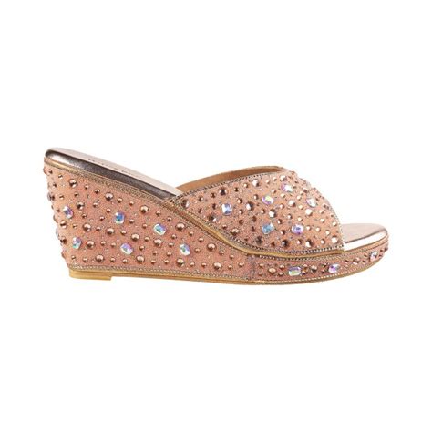 Buy Haute Diva Women Rose-Gold Party Slip Ons Online | SKU: 54-4752-52 ...