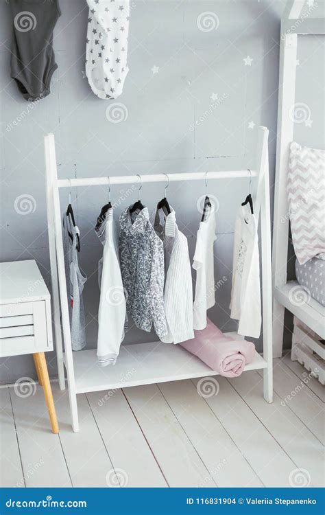 Children`s Clothes Hanger in the Room Stock Photo - Image of wardrobe ...