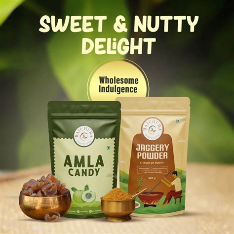 Sweet & Nutty Delight ( Amla Candy 400g + Jaggery Powder 500g ...