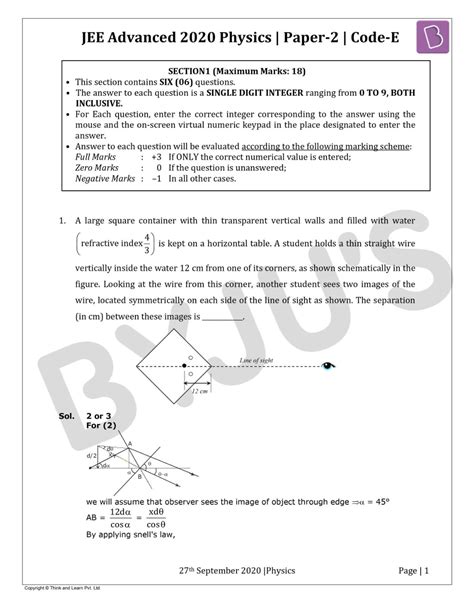 Image result for JEE Advanced Physics Questions