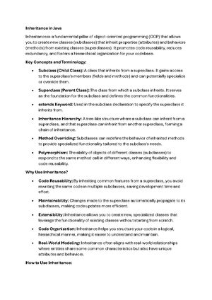 Java Notes For beginners - Inheritance in Java Inheritance in Java is a ...
