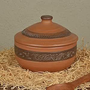 Buy StyleMyWay Handcrafted Ornately Designed Earthenware Serving Bowl ...