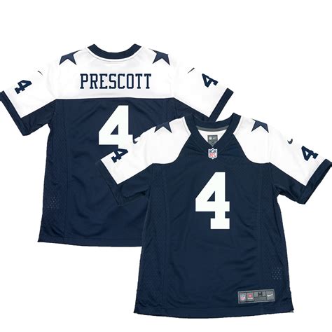 Nike NFL Kids Football - Dak Prescott Dallas Cowboys Navy Throwback ...