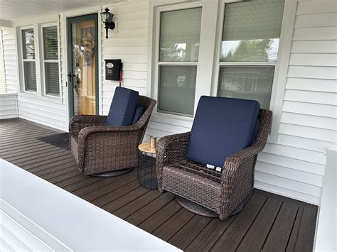 Lake Orion Front Porch TREX Deck Installation - Composite Porch ...