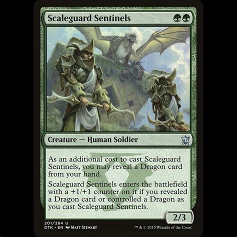 MTG Scaleguard Sentinels Dragons of Tarkir dtk#201 - Madtoyz