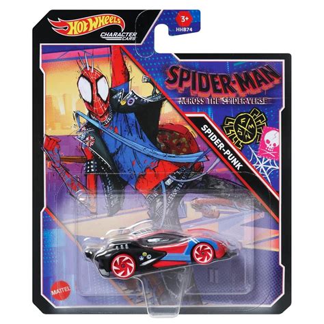Hot Wheels Marvel Spiderverse Spiderpunk Character Car Toy ...