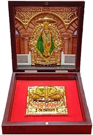 Sai Amrut Decorative Sai Baba Photo Frame With Charan Paduka, Sadguru ...