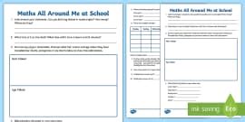 3rd and 4th Class Maths All Around Me At Home Worksheet