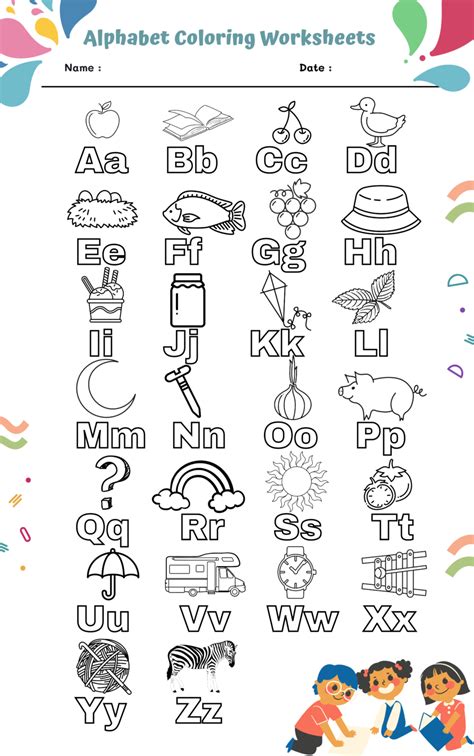 Alphabet Coloring Worksheets | WorksheetsGO