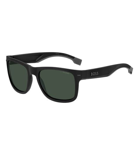 Hugo Boss Men's Green Polarized Square Sunglasses