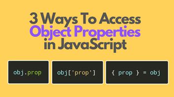 JavaScript Access Object Property 的图像结果
