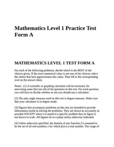 Image result for Math Test 1