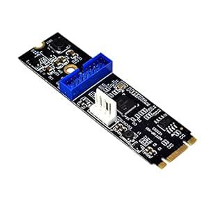 CALANDIS™ M.2 NGFF NVMe to USB 3.0 Front 19 Pin Expansion Card Transfer ...
