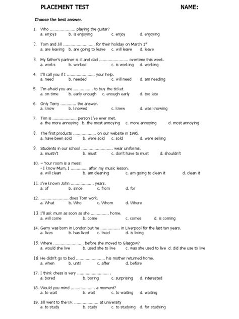 Image result for Placement Test Tips