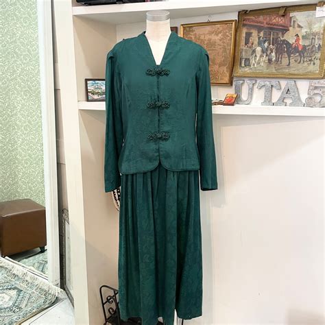 vintage/China onepiece/green/ladies/ヴィンテージ/チャイナワンピース/グリーン/レディース | UTA5