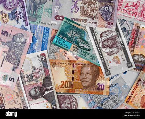 Africa money, heap of various african banknotes, currency background Stock Photo - Alamy