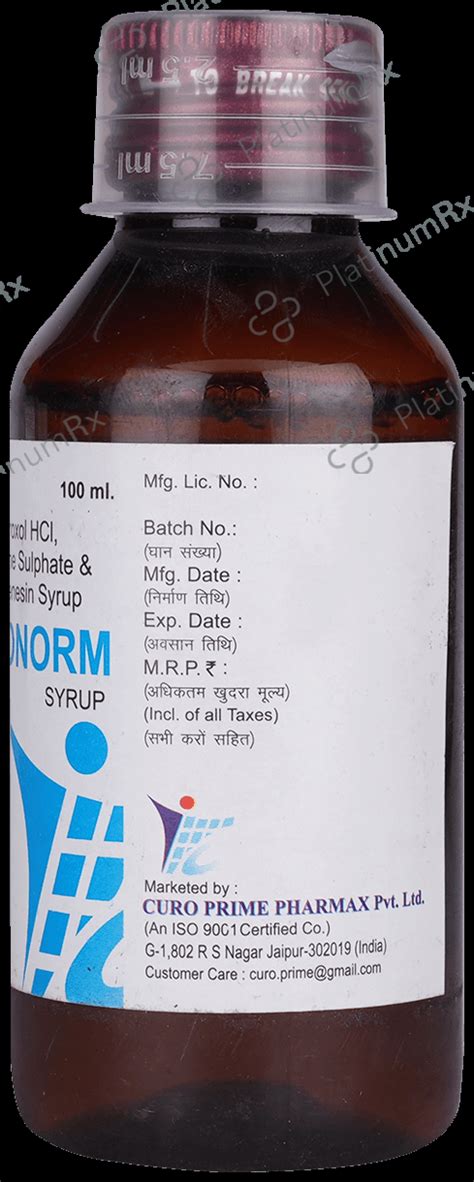 Muconorm Syrup - Save 5% on Substitute Medicine