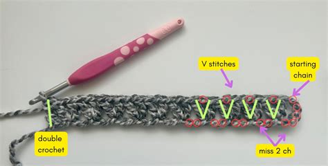 Simple Free Double Crochet V-Stitch Scarf Pattern - Blue Star Crochet