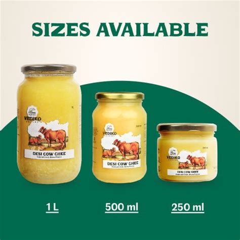 Vediko Origins A2 Desi Cow Ghee Prepared by Traditional Bilona Churning ...